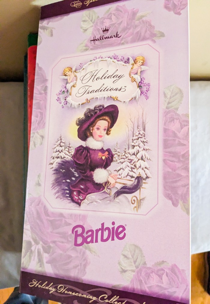 228. (3) Holiday Barbies - Image 3