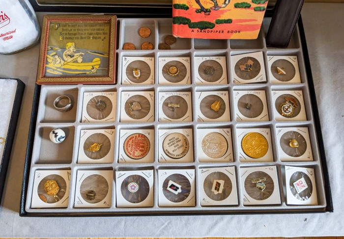 239. Coins, Milk Bottles, Pins, Books + Collectibles - Image 2