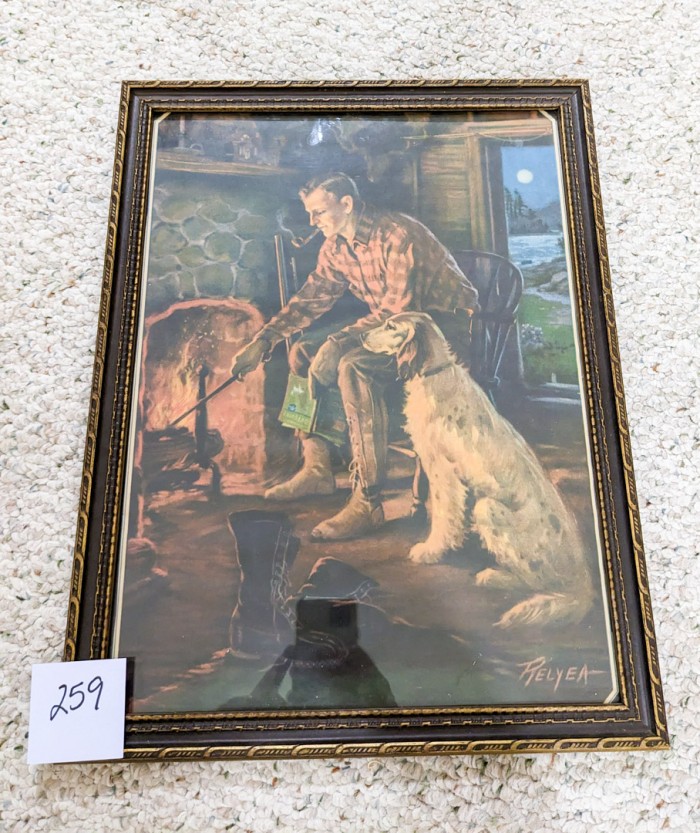 259. Vintage Dog w/ Owner Print