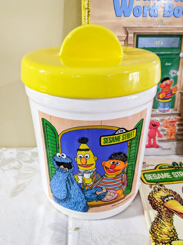 269. Sesame Street Cookie Jar + Books - Image 9