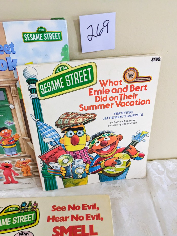 269. Sesame Street Cookie Jar + Books - Image 5