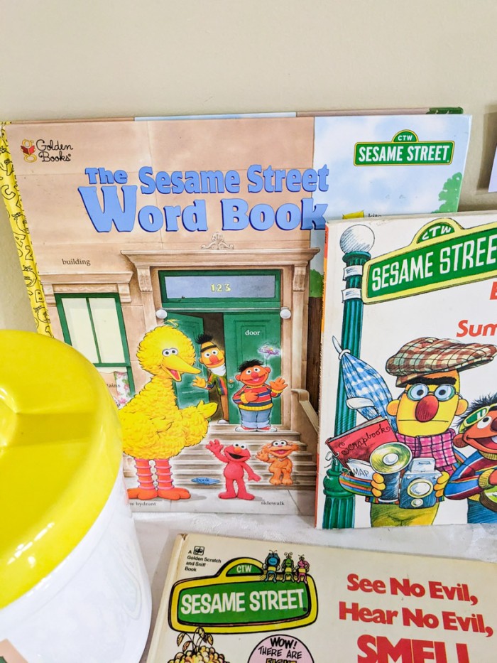 269. Sesame Street Cookie Jar + Books - Image 4