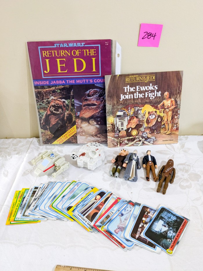 284. Star Wars Books, Cards, Figures + Toys