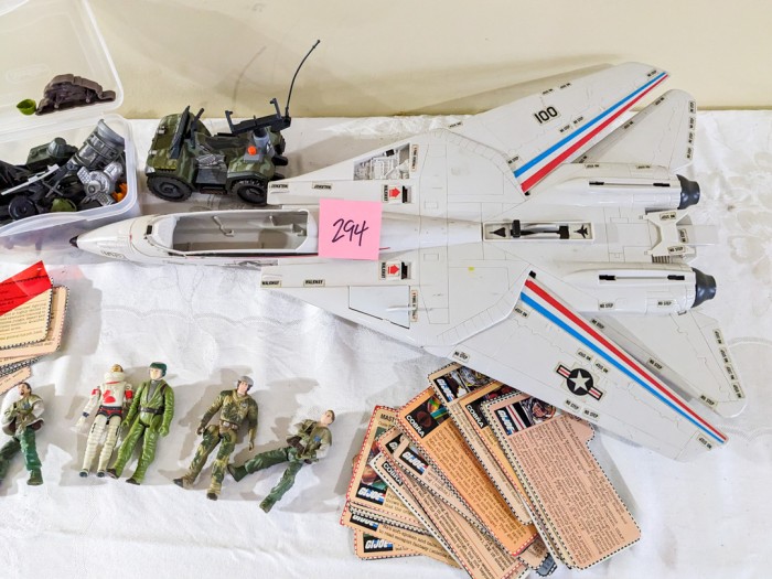 294. GI Joe Plane, Vehicle, Figures + Cards - Image 2