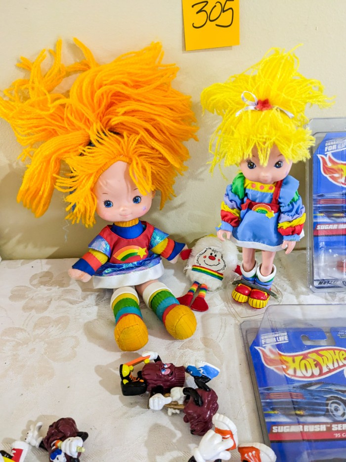 305. Remote Control Car, Rainbow Brite Dolls, Hot Wheels Vehicles + California Raisin Toys - Image 8