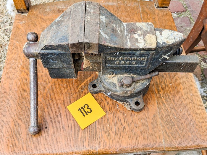 113. Vintage Craftsman Vise - Image 2