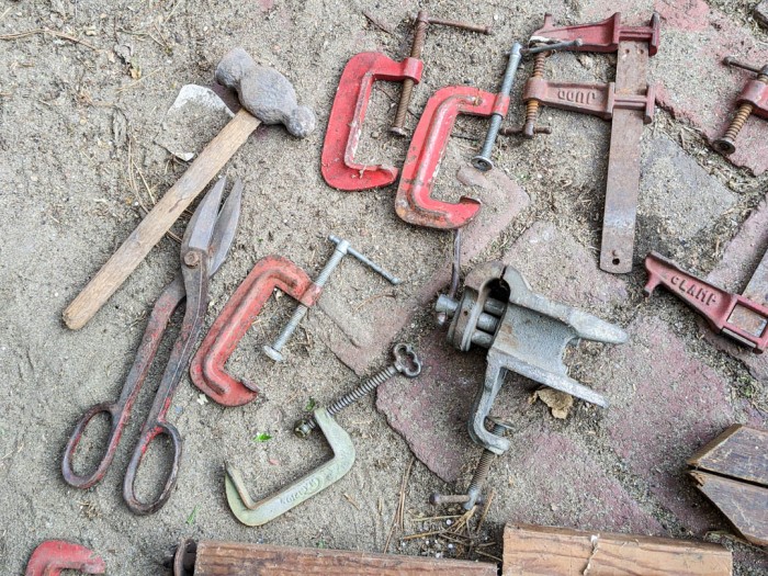 114. Vintage Clamps, Vise + Tools - Image 8