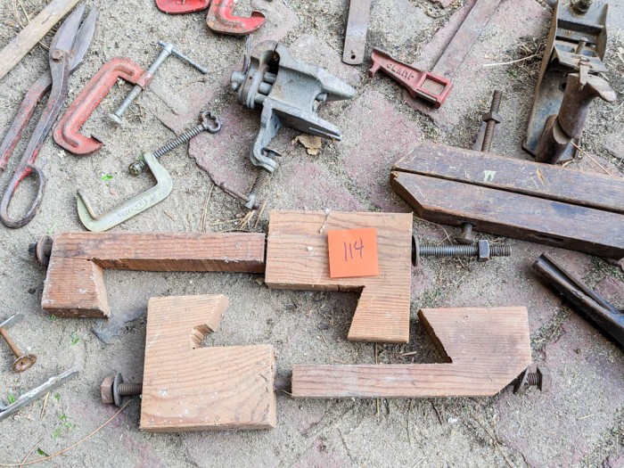 114. Vintage Clamps, Vise + Tools - Image 6