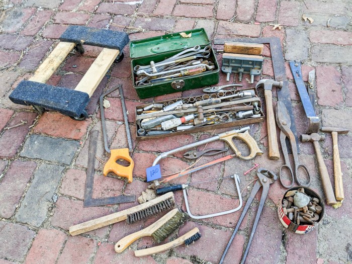 120. Vintage Tools + Tool Boxes