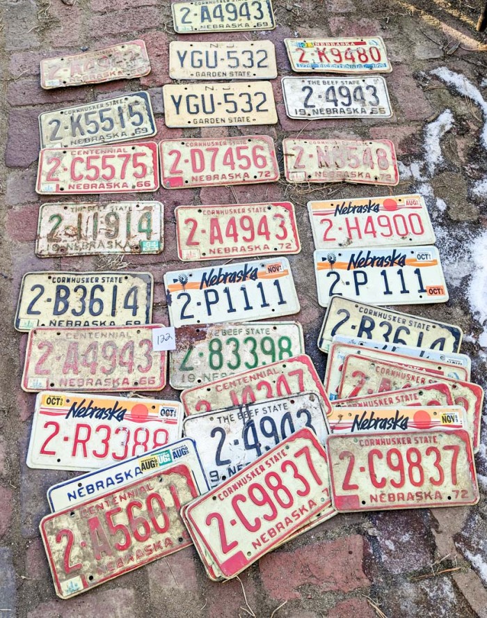 122. (25+) License Plates