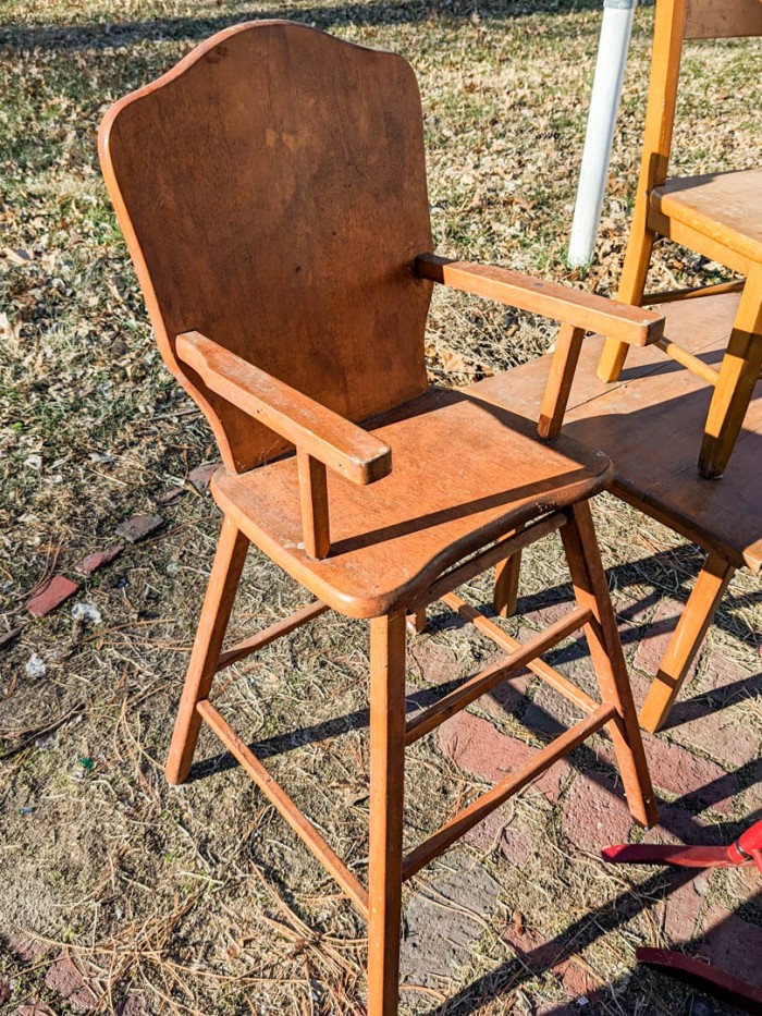 96. Project Lot - Children's Table, Chair, Highchair + Sm. Rocking Chair - Image 7