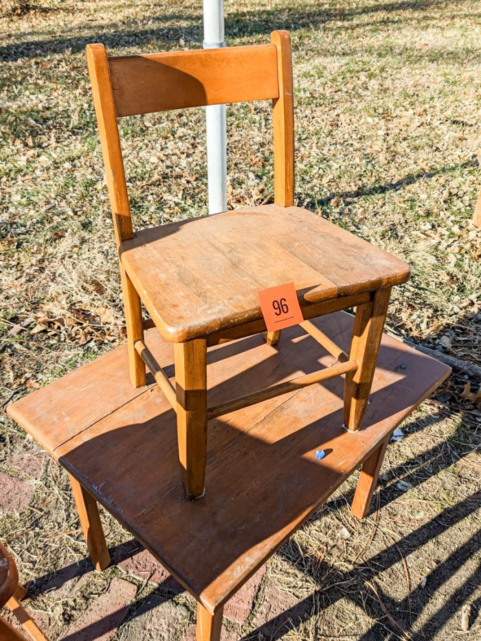 96. Project Lot - Children's Table, Chair, Highchair + Sm. Rocking Chair - Image 6