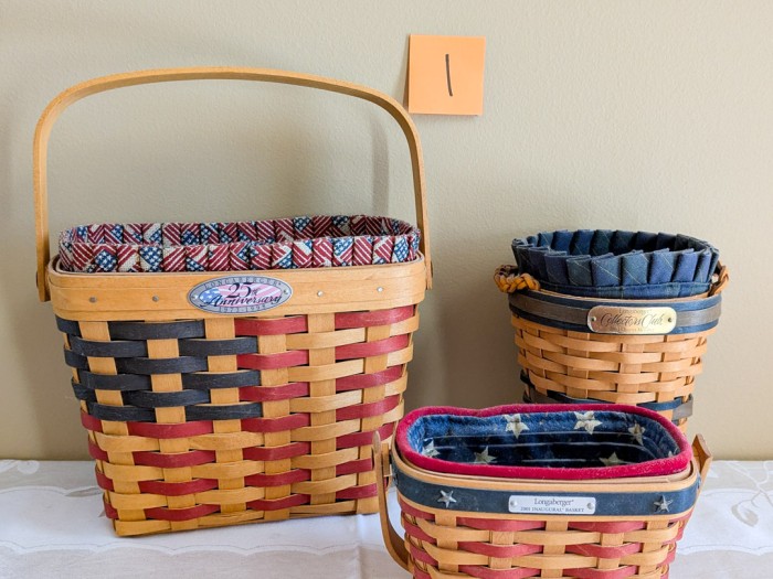 1. (3) Longaberger Baskets - Image 2