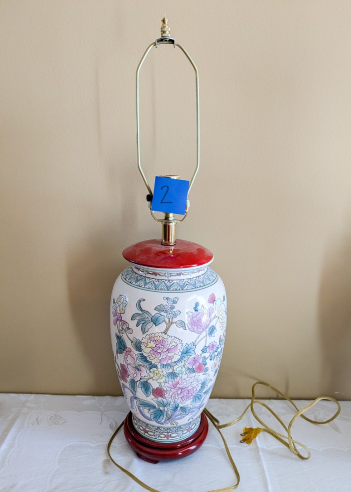 2. 27" Ceramic Lamp