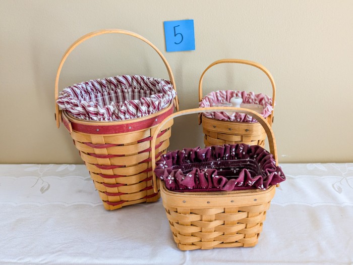 5. (3) Longaberger Baskets