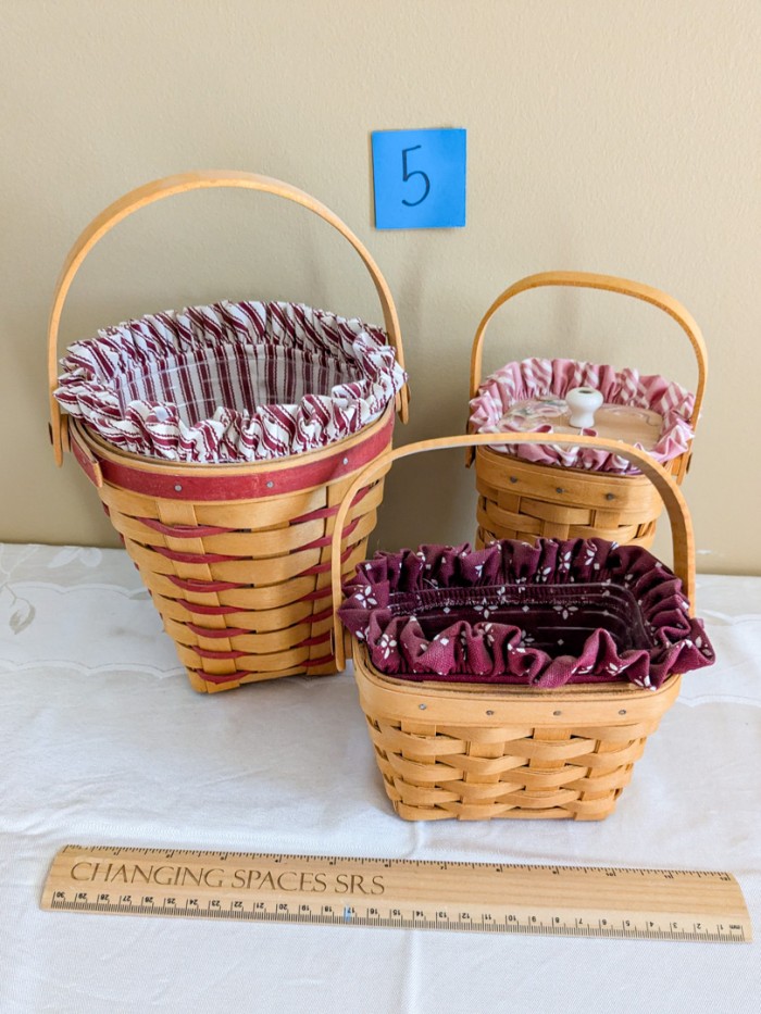 5. (3) Longaberger Baskets - Image 6