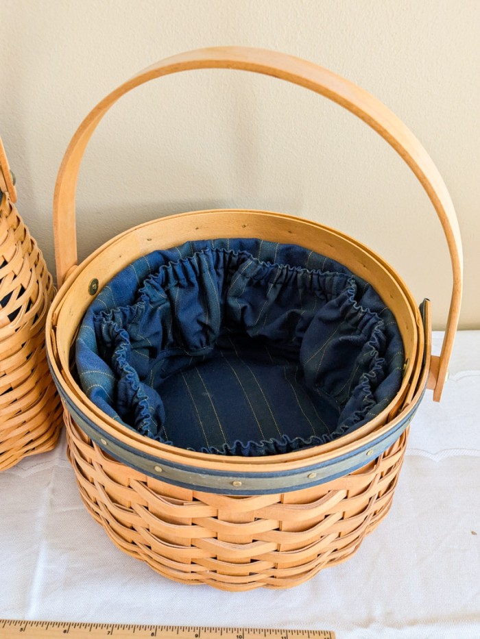 6. (2) Longaberger Baskets w/ Lids - Image 6