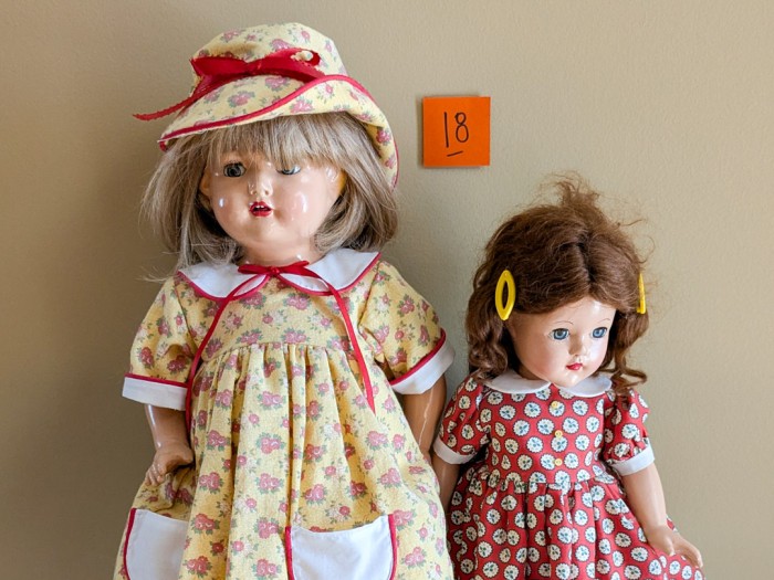 18. 22" Antique Doll + 19" Antique Doll - Image 2