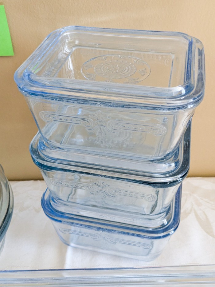 20. (6) Blue Depression Glass Containers - Image 3