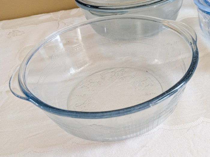 20. (6) Blue Depression Glass Containers - Image 5