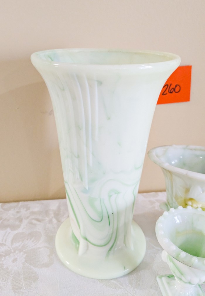 260. (3) Akro Agate Vases - Image 2