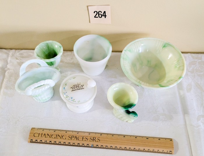 264. (6) Akro Agate Glassware - Image 3