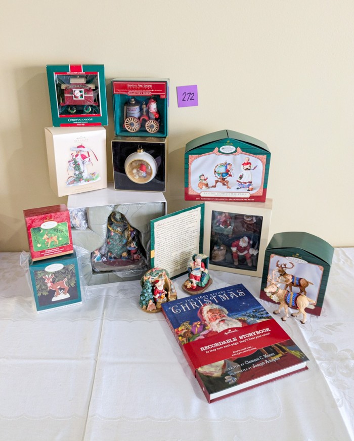 272. Hallmark Christmas Ornaments, Book + Decor