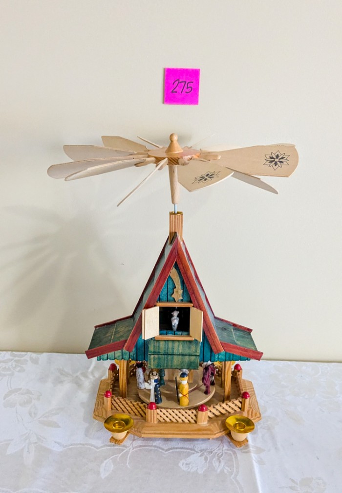 275. 16" Christmas Nativity Windmill