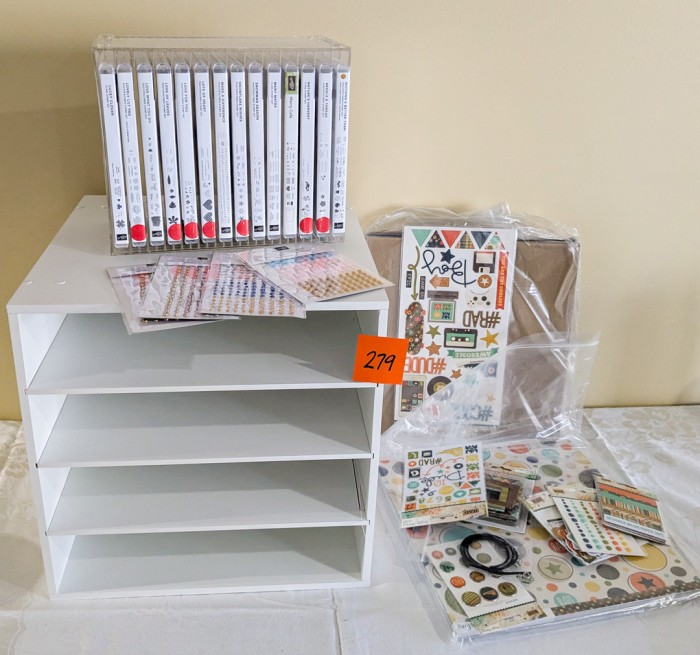 279. Storage Cube, Stampin up Stamps + Scrapbook Supplies