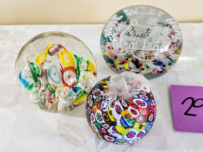 299. (3) Art Glass Paperweights