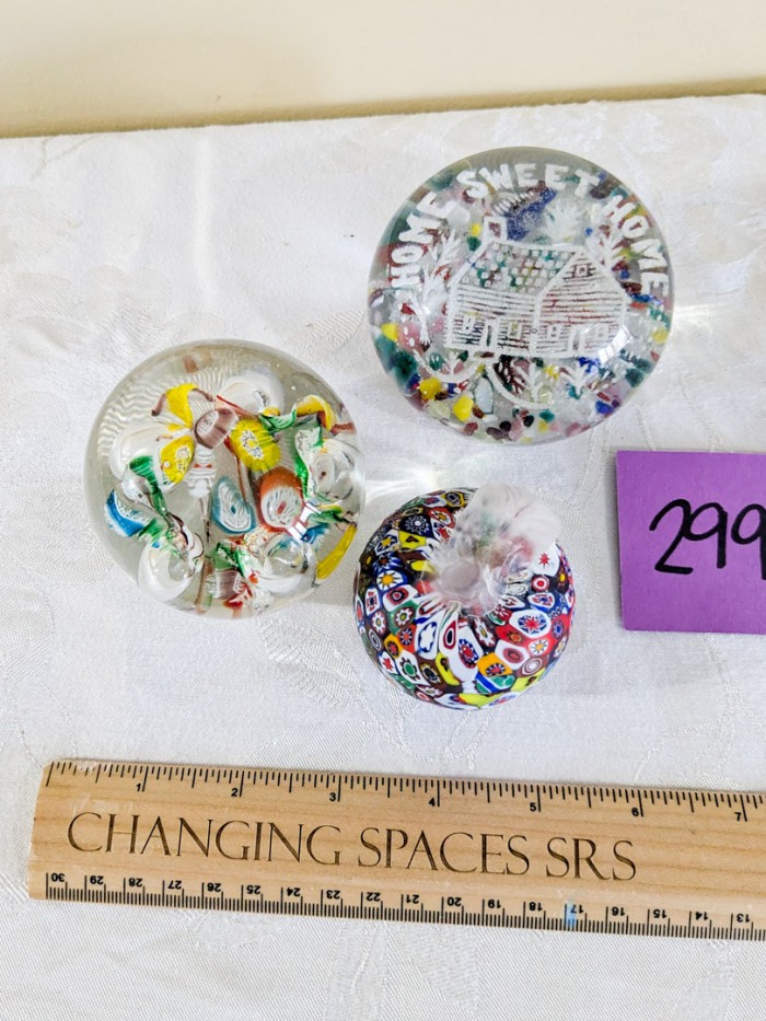 299. (3) Art Glass Paperweights - Image 7