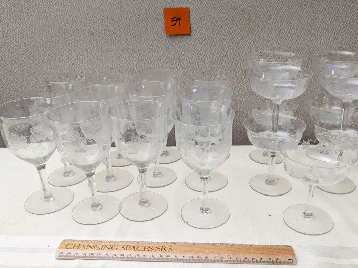 59. (12) Wine Glasses + (9) Champagne Glasses - Image 2