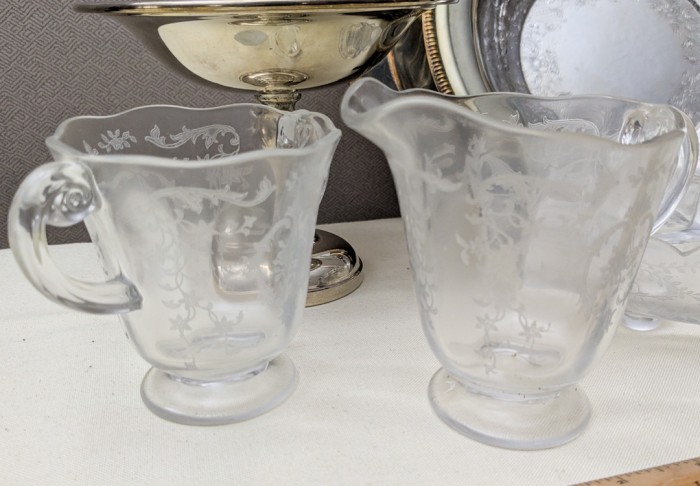 60. (3) Silverplate Pieces, Divided Dish, Sugar + Creamer and Bowl - Image 6