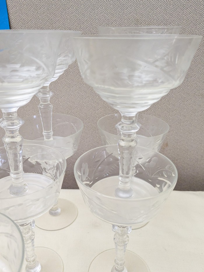 61. (8) Wine Glasses, (8) Champagne Glass + Bowl - Image 2