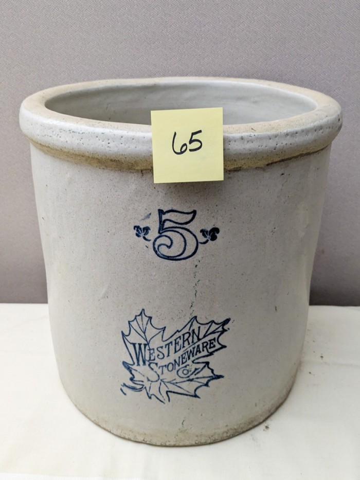 65. #5 Western Stoneware Crock