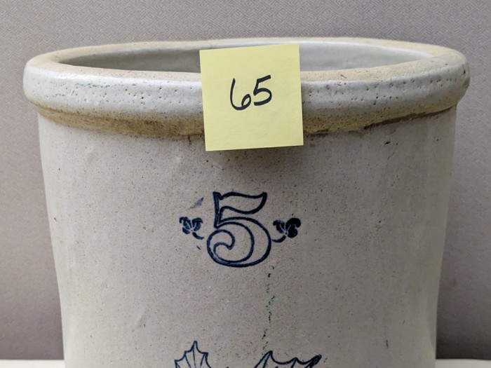 65. #5 Western Stoneware Crock - Image 2