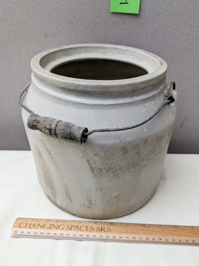 66. Stoneware Crock w/ Handle - Image 4