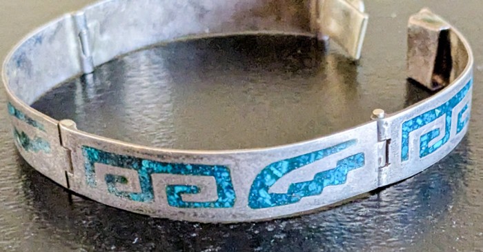 319. Sterling Silver + Turquoise Bracelet - Image 6