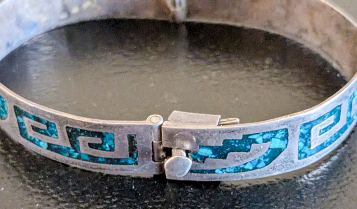 319. Sterling Silver + Turquoise Bracelet - Image 7