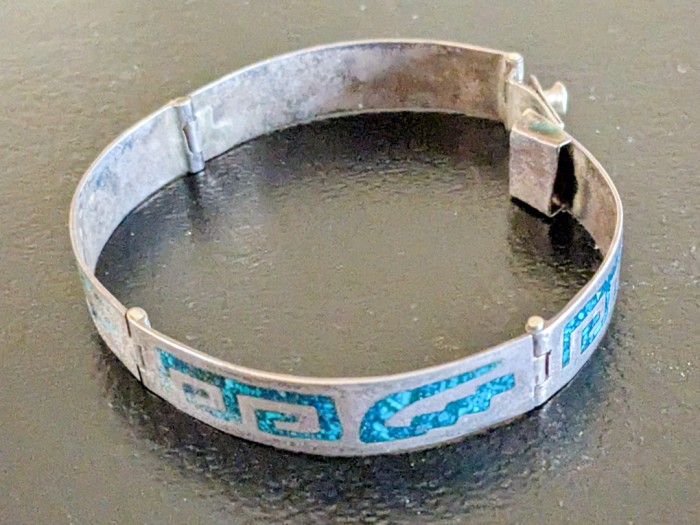 319. Sterling Silver + Turquoise Bracelet - Image 3