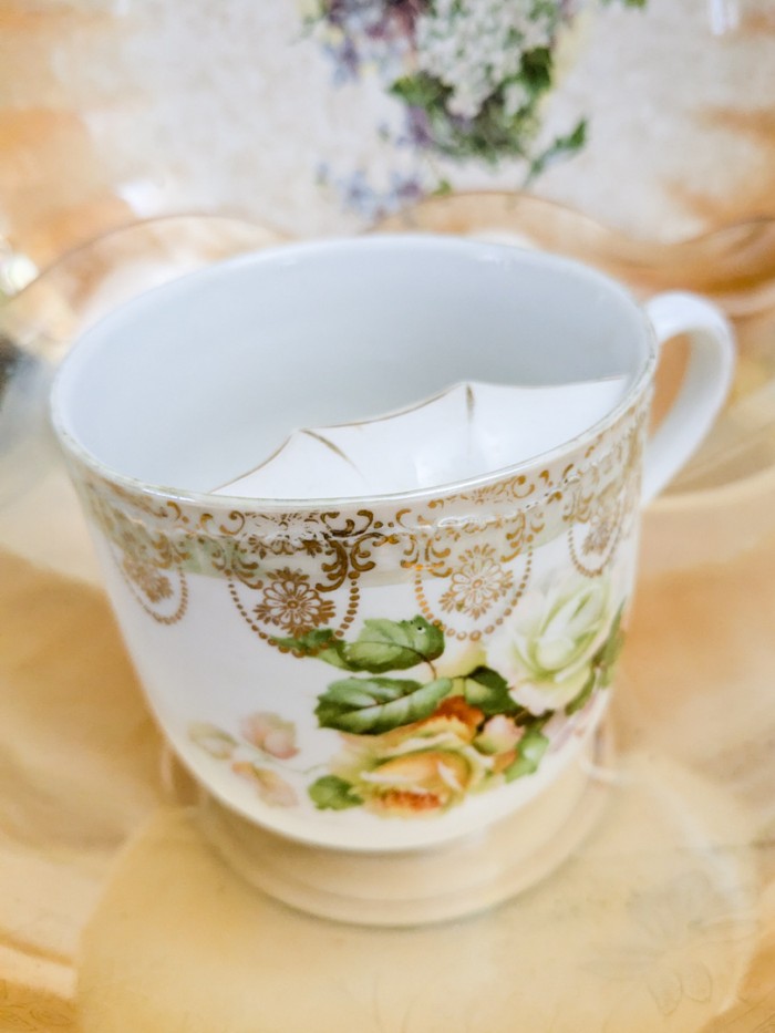 146. (2) Vases, Metal Tray, (2) Bowls, Sugar + Mug - Image 3