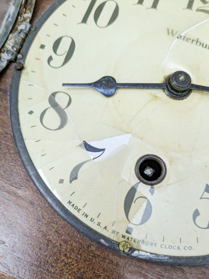 168. Oil Lamp + Waterbury Wall Clock - Image 5