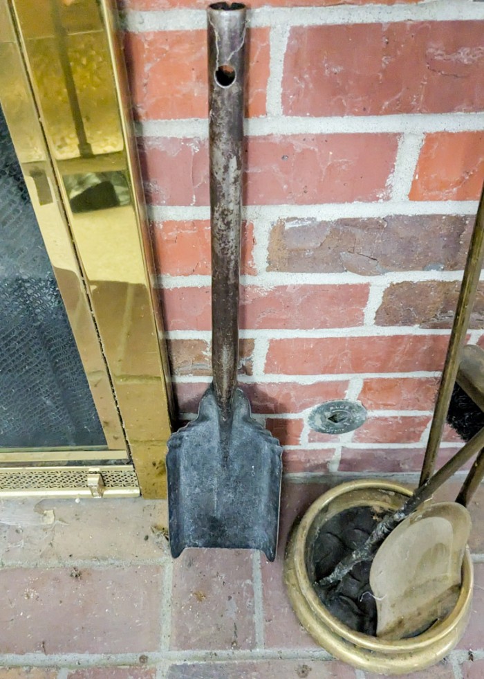 380. Fireplace Tools + Wood Holder - Image 3