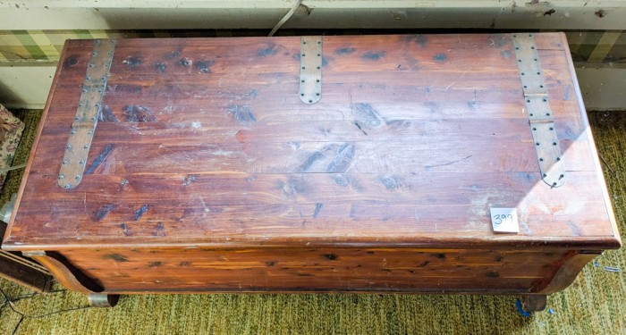 399. Vintage Cedar Trunk - Image 2