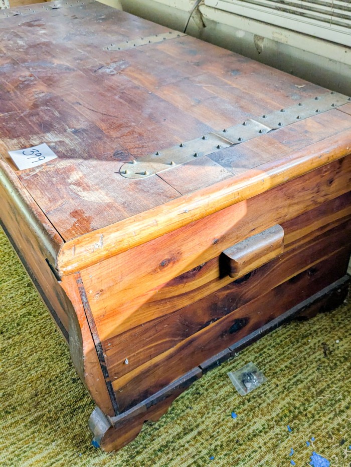 399. Vintage Cedar Trunk - Image 3