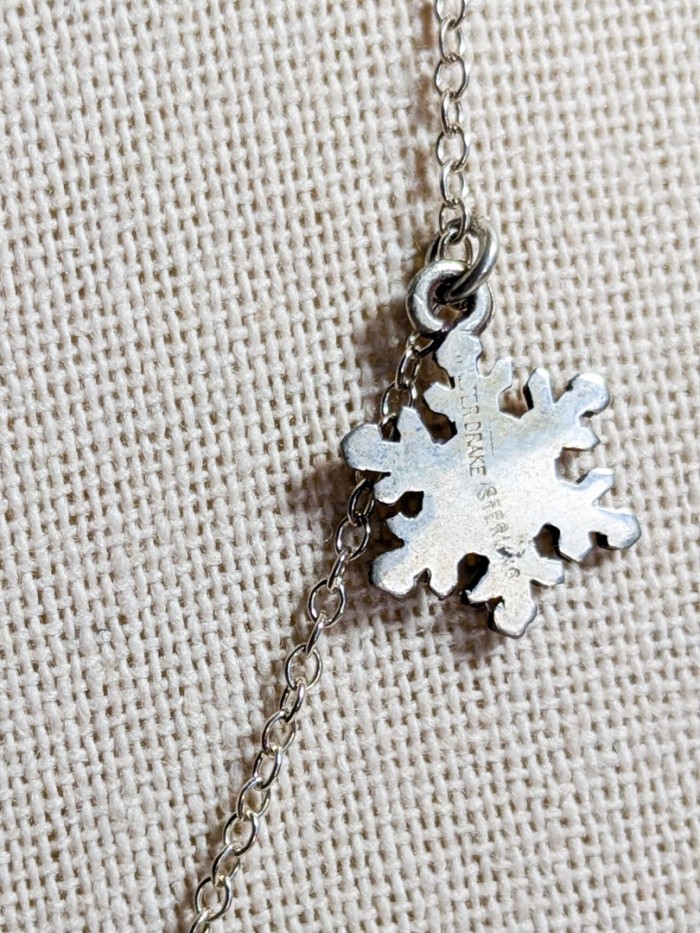 405. Sterling Silver Snowflake 18" Necklace - Image 3