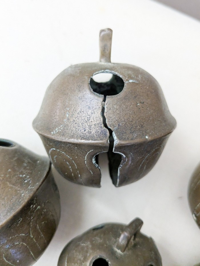 135. (6) Antique Brass Bells - Image 3