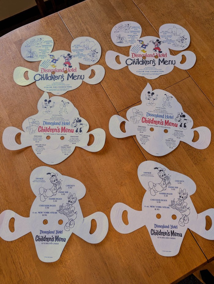 413. (6) Vintage Disneyland Children's Menu Character Masks - Image 2