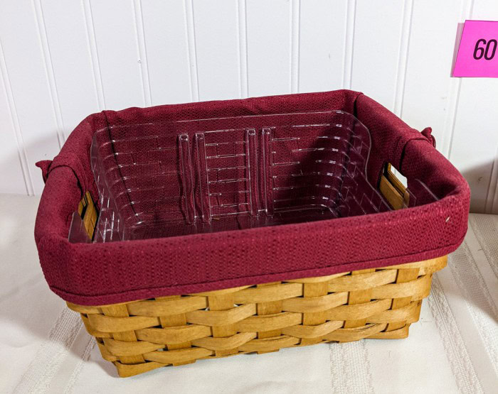 60. Longaberger Chip + Dip and Round Basket - Image 5