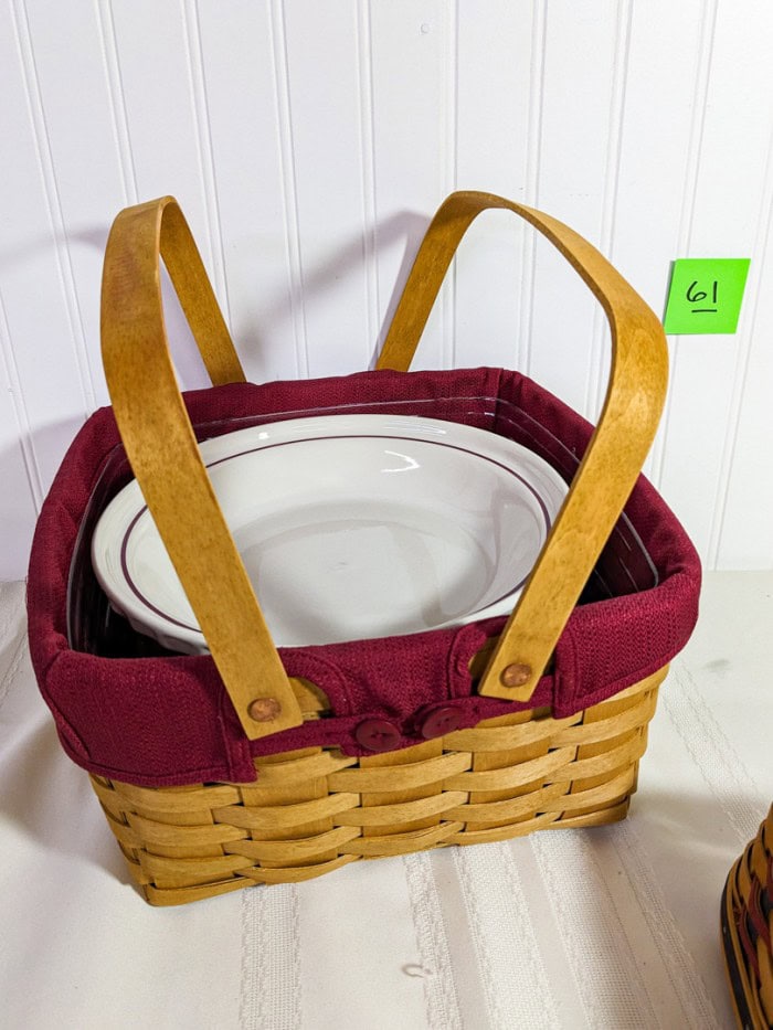 61. (2) Longaberger Baskets - Image 7